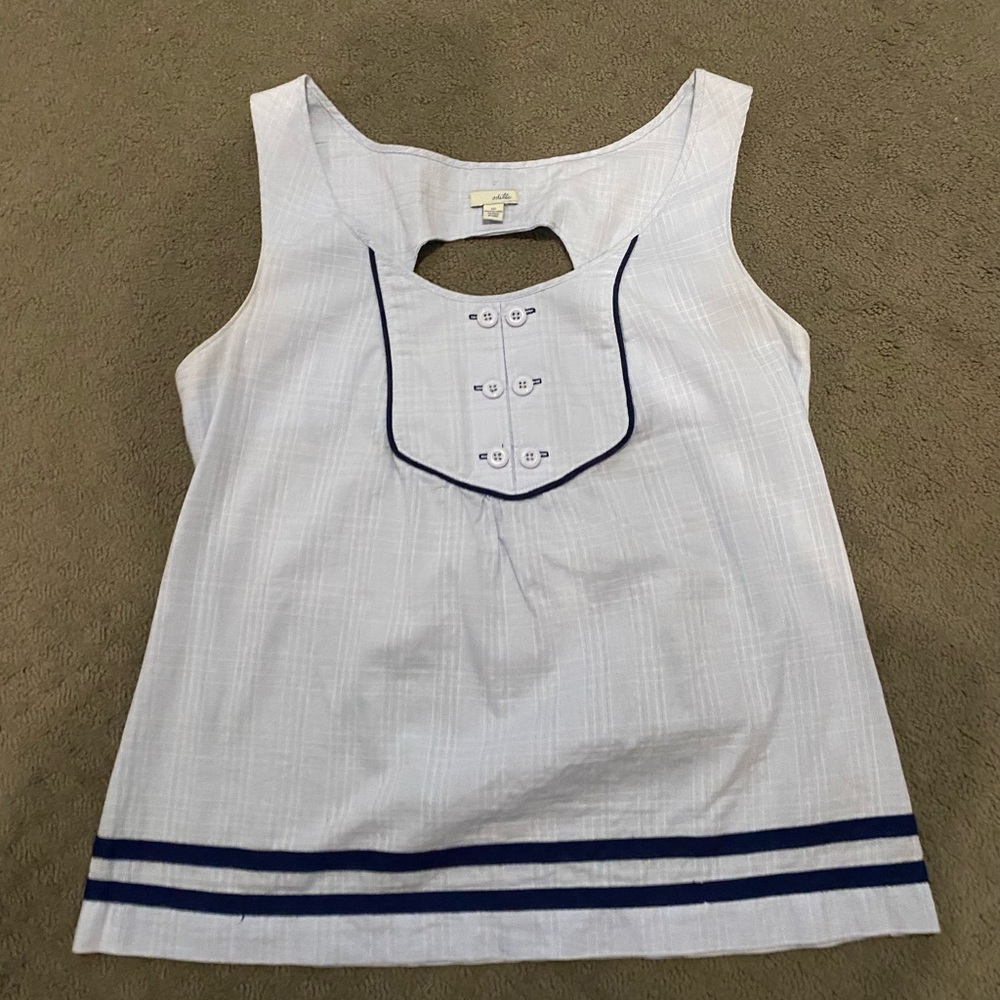 Anthropologie vintage Odille sailor sleeveless blouse